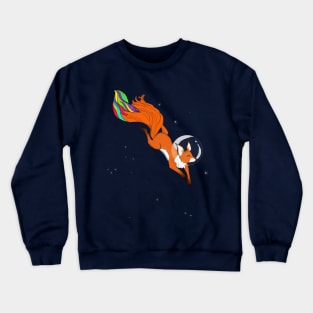 Space fox on duty Crewneck Sweatshirt